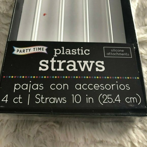 10" Reusable‎ Party Time Straws Gulp Chug Slurp - Picture 6 of 8